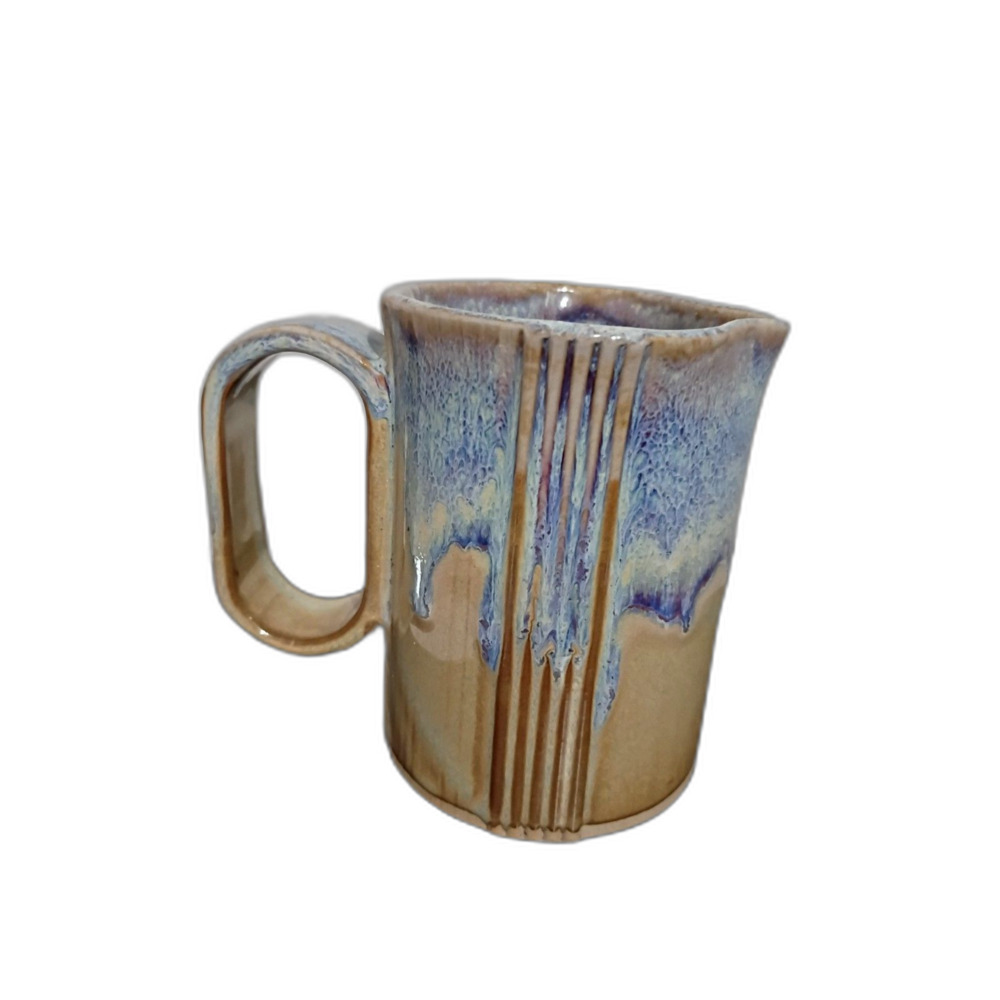 Blue Drip Glaze Bay Pottery Stoneware Creamer
